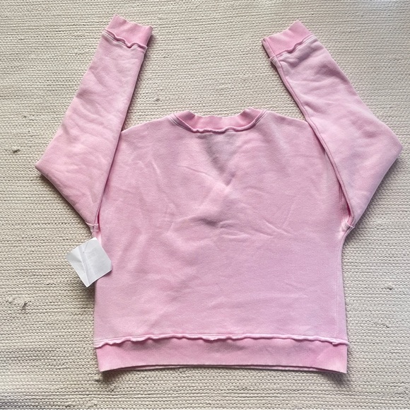 Art Class Girls Fleece Raw Edge Pink V-Neck Sweatshirt Size L (10/12) - Picture 2 of 6